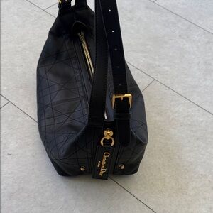 Black Quilted Leather Shoulder Bag